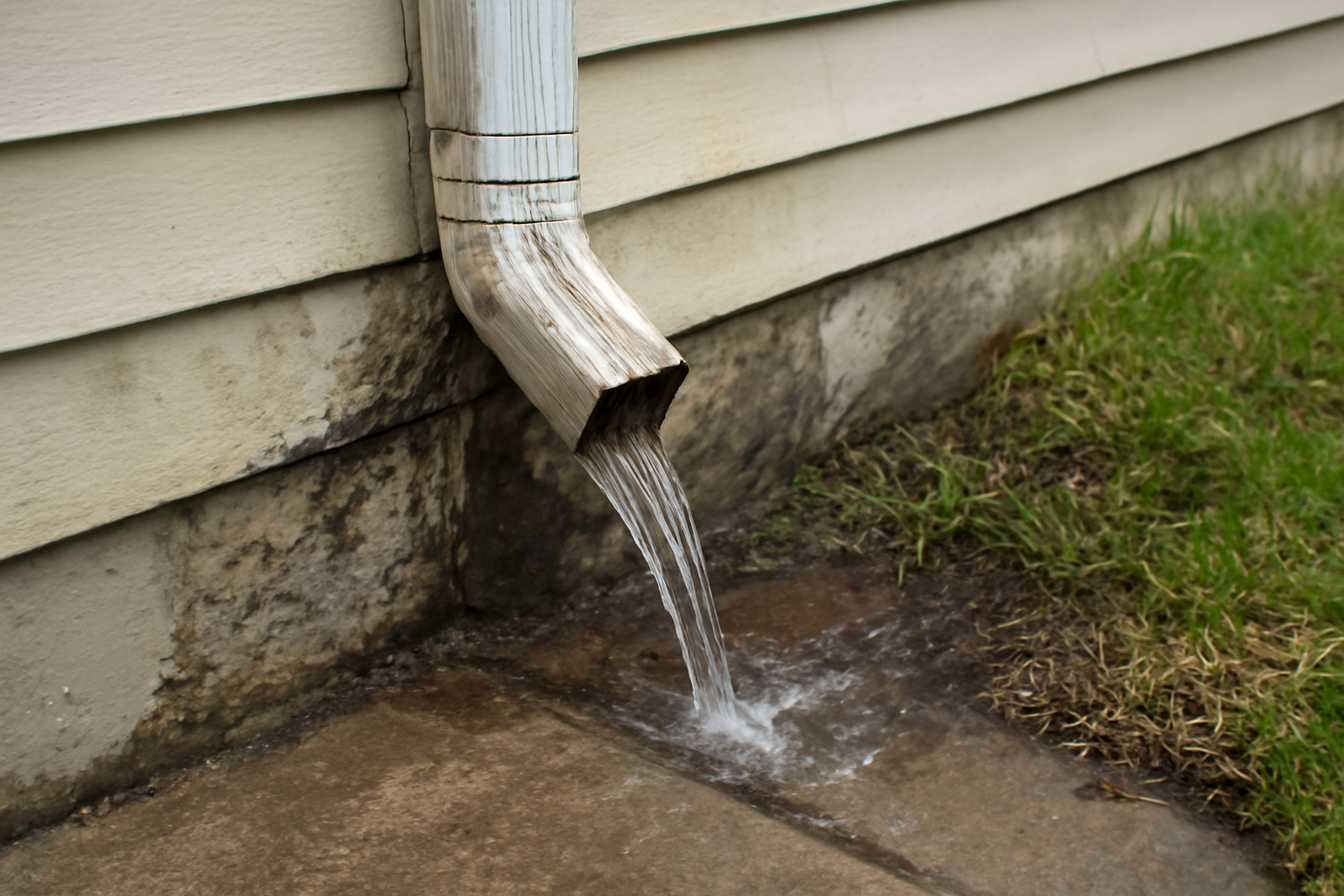 Downspout Failure Water Removal in Woodlawn, MD